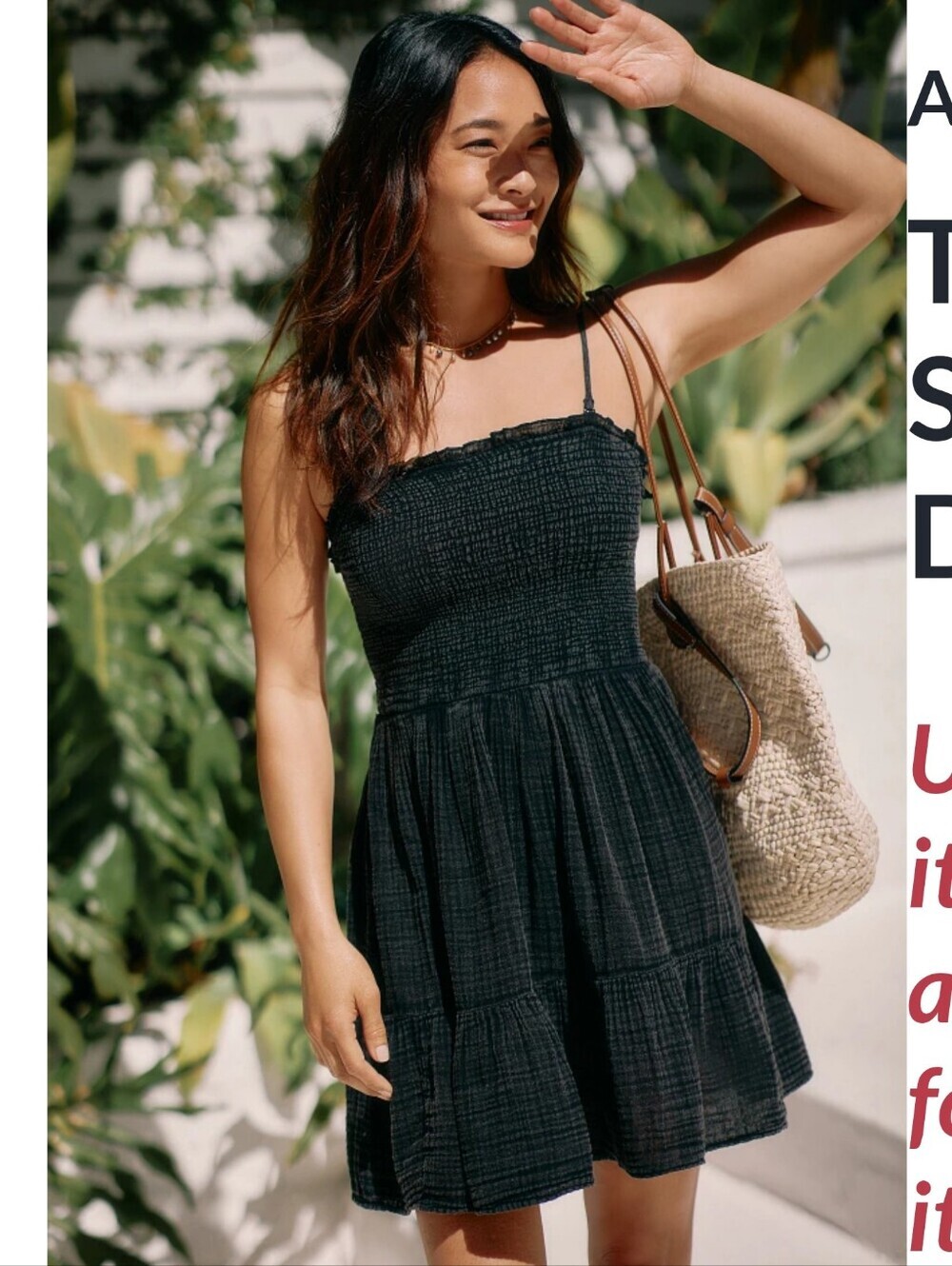Anthropologie Smocked Bust Gauze Mini Sundress